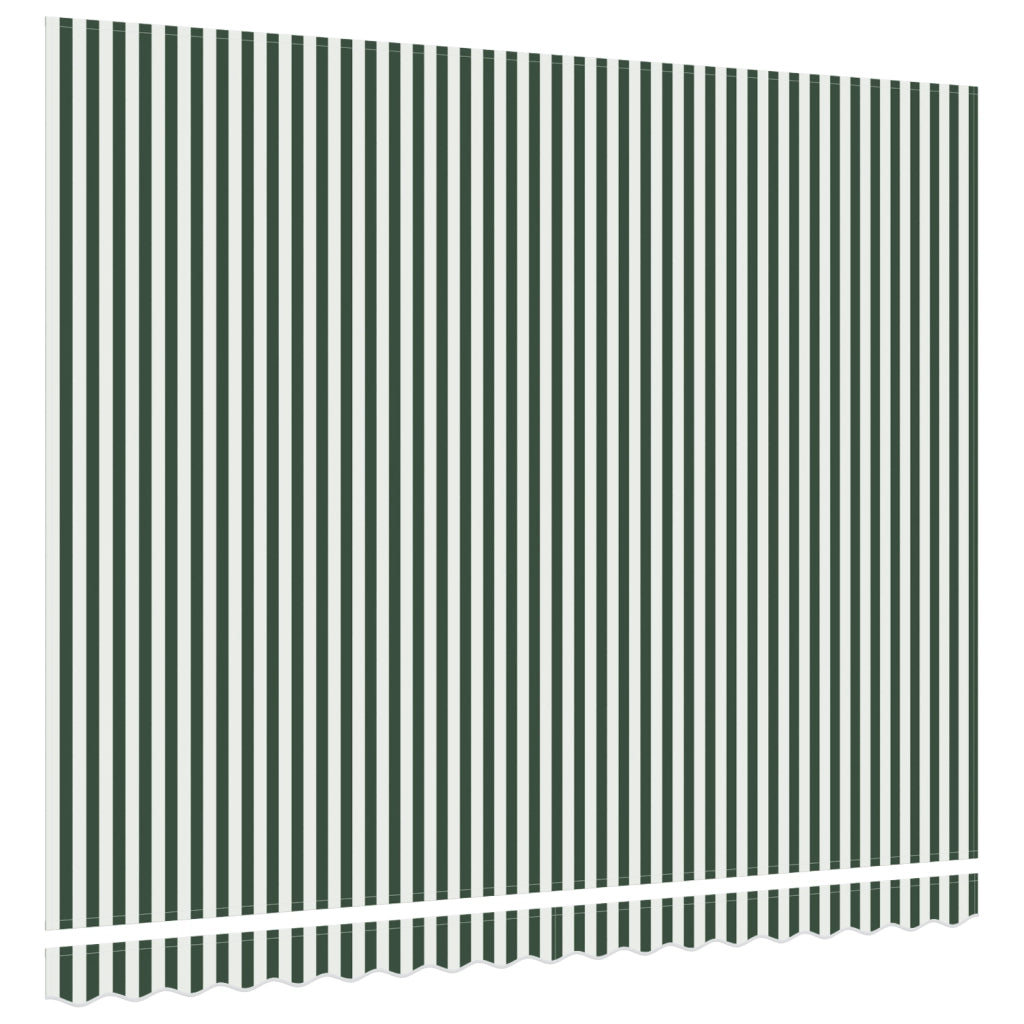Tessuto per Sostituzione Tenda per telaio 4x3 m Verde e Bianco