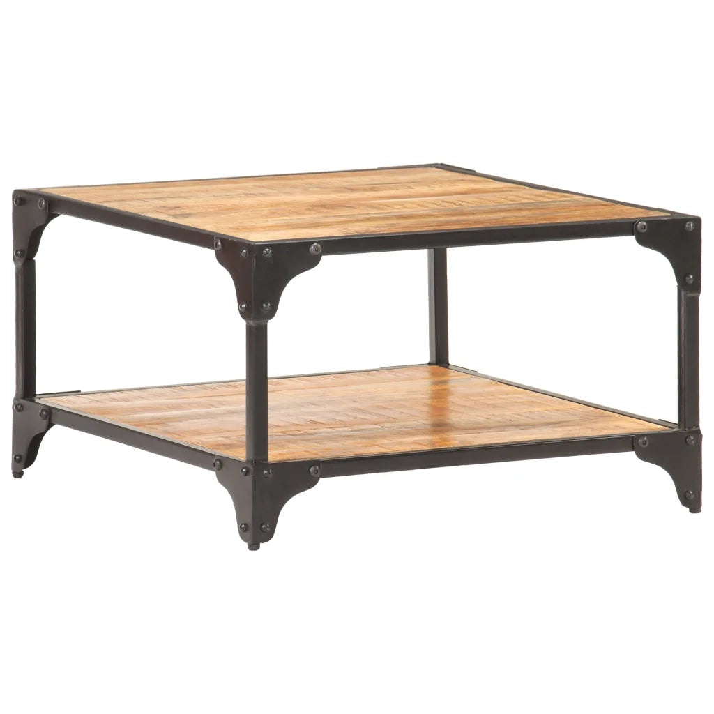 Tavolino da Salotto 60x60x35 cm in Legno Massello di Mango 321794
