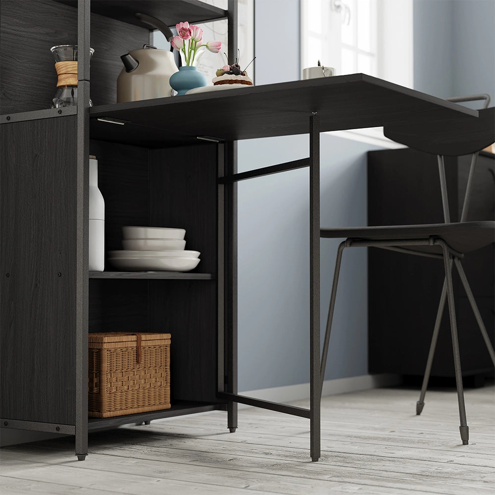 Vicco Scrivania Nero 57 x 30 cm con piano del tavolo pieghevole