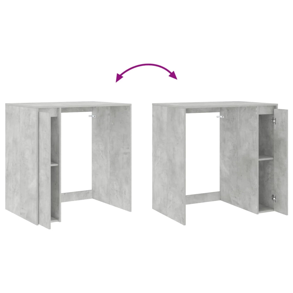 Mobiletto per lavatrice con porta Calcestruzzo 87 x 60 x 89 cm 8006803