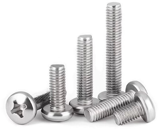Viti a rond capo in acciaio inossidabile - Phillips - viti a testa a cuneo M2 x 4 mm - 100 pezzi - resistente alla corrosione - efficiente per l'assemblaggio