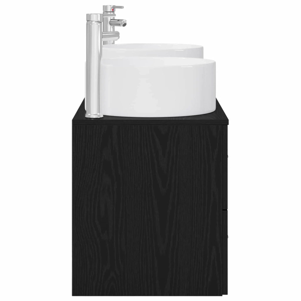 Set di mobili per il bagno 3 pz Nero 49,5 x 44,5 x 65,5 cm 3405948