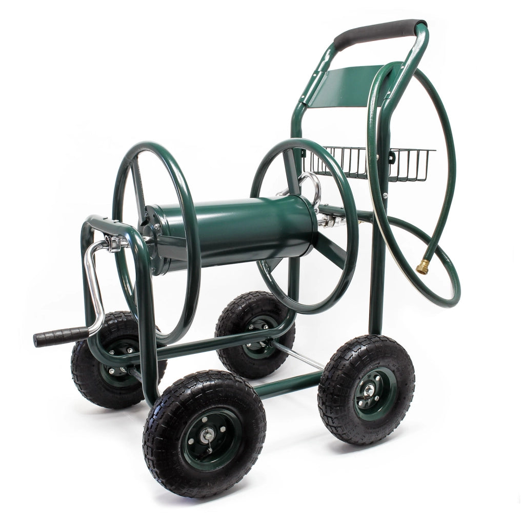 Carrello avvolgitubo da giardino con manovella e attacco per tubo, avvolgitubo, per tubi da 3/4" (19 mm) lunghi max 70m, irrigazione giardino