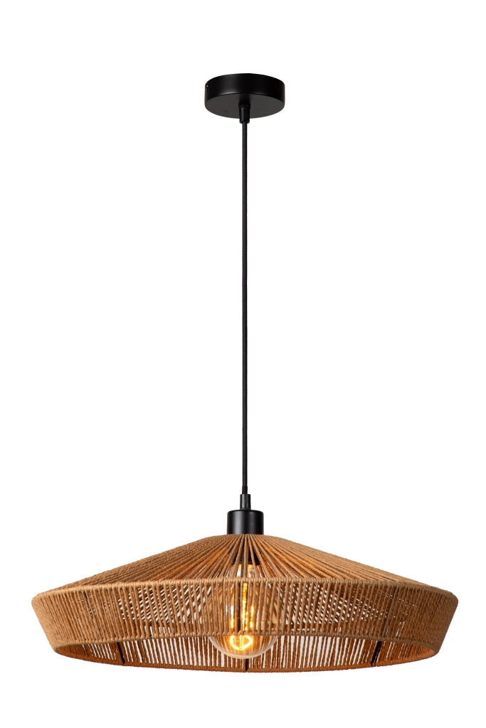 Lampada a sospensione boho carta Ø50 Yunkai E27 Lucide