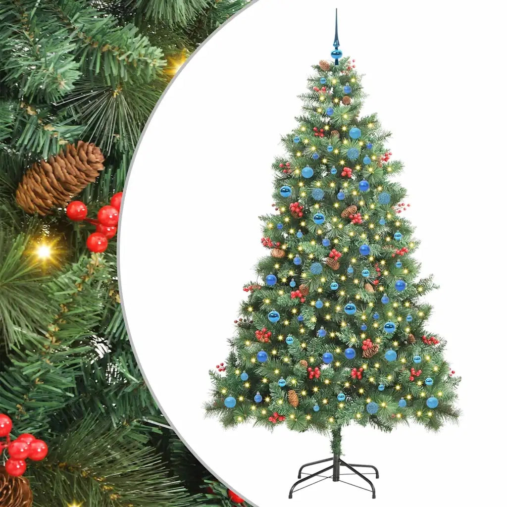 Albero di Natale artificiale Verde 240 cm PVC e Metallo