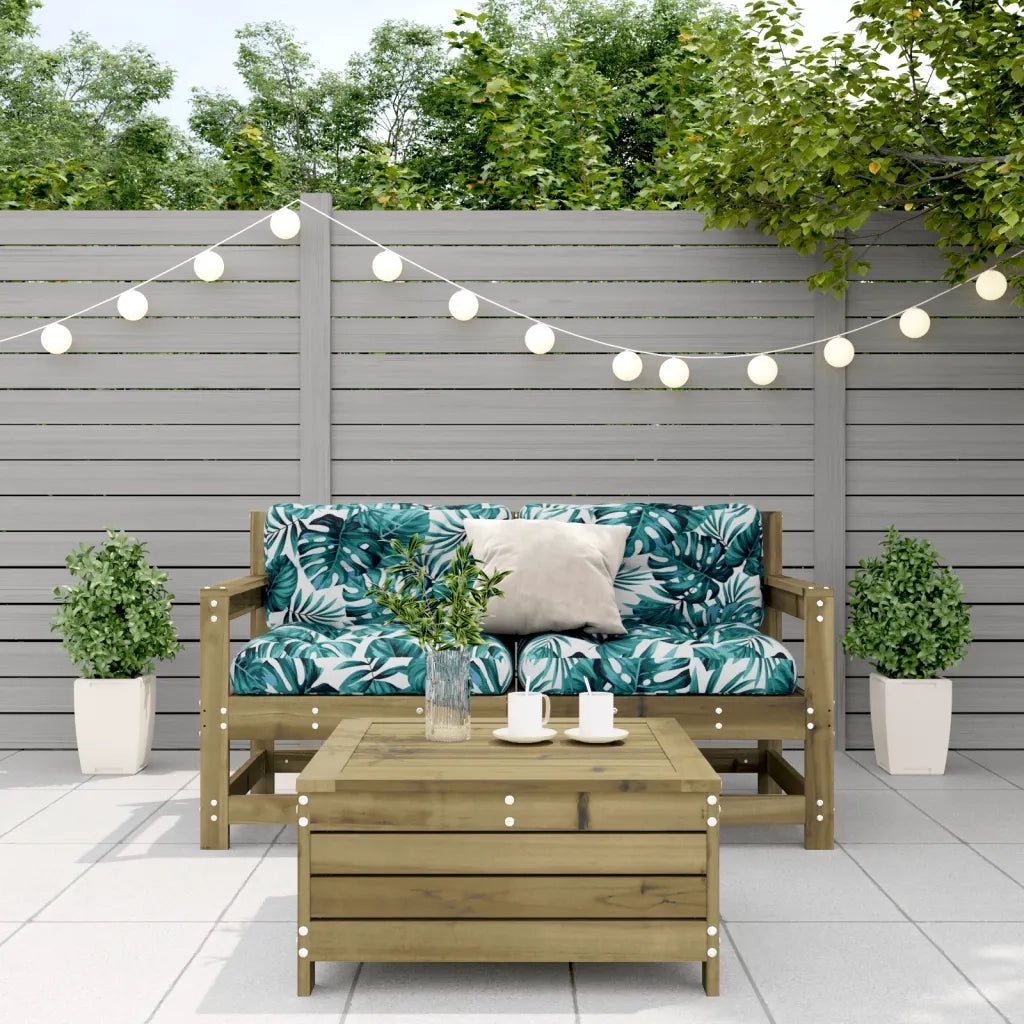 Set Divani da Giardino 3pz | Set Salotto da Giardino con Cuscini Legno Impregnato di Pino