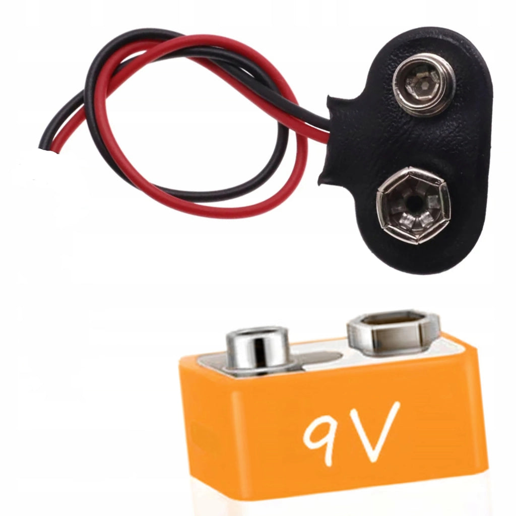 Adattatore Batteria 9V DC Rosfix – Connettore per Progetti DIY ed Elettronica | Lunghezza Cavo 15 cm