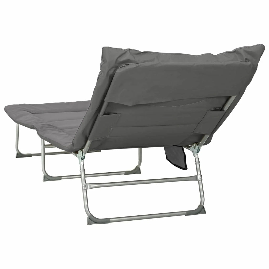 Lettino prendisole pieghevole con cuscino 2 pz Antracite 42032387