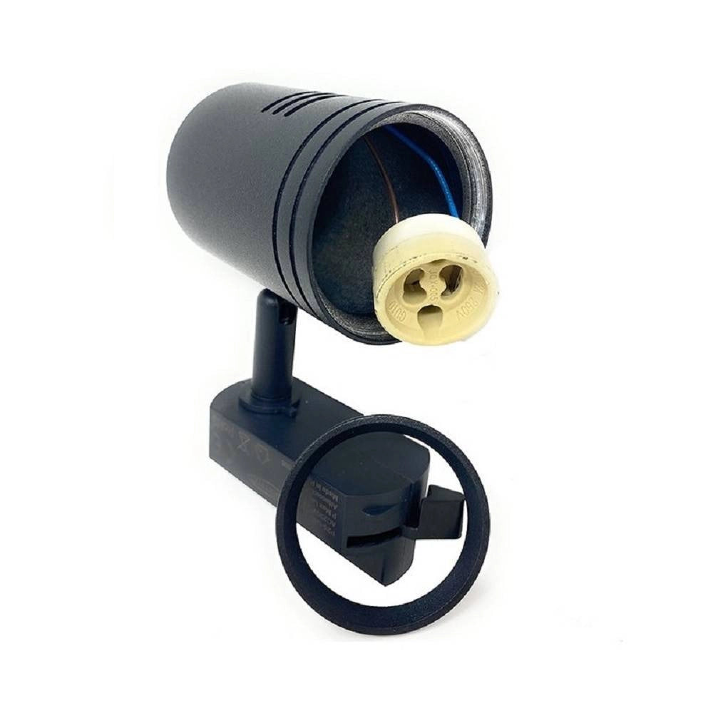 Trade Shop - Porta Faretto Gu10 Per Binario Faro Proiettore Per Soffitto Orientabile P26-gu10 -