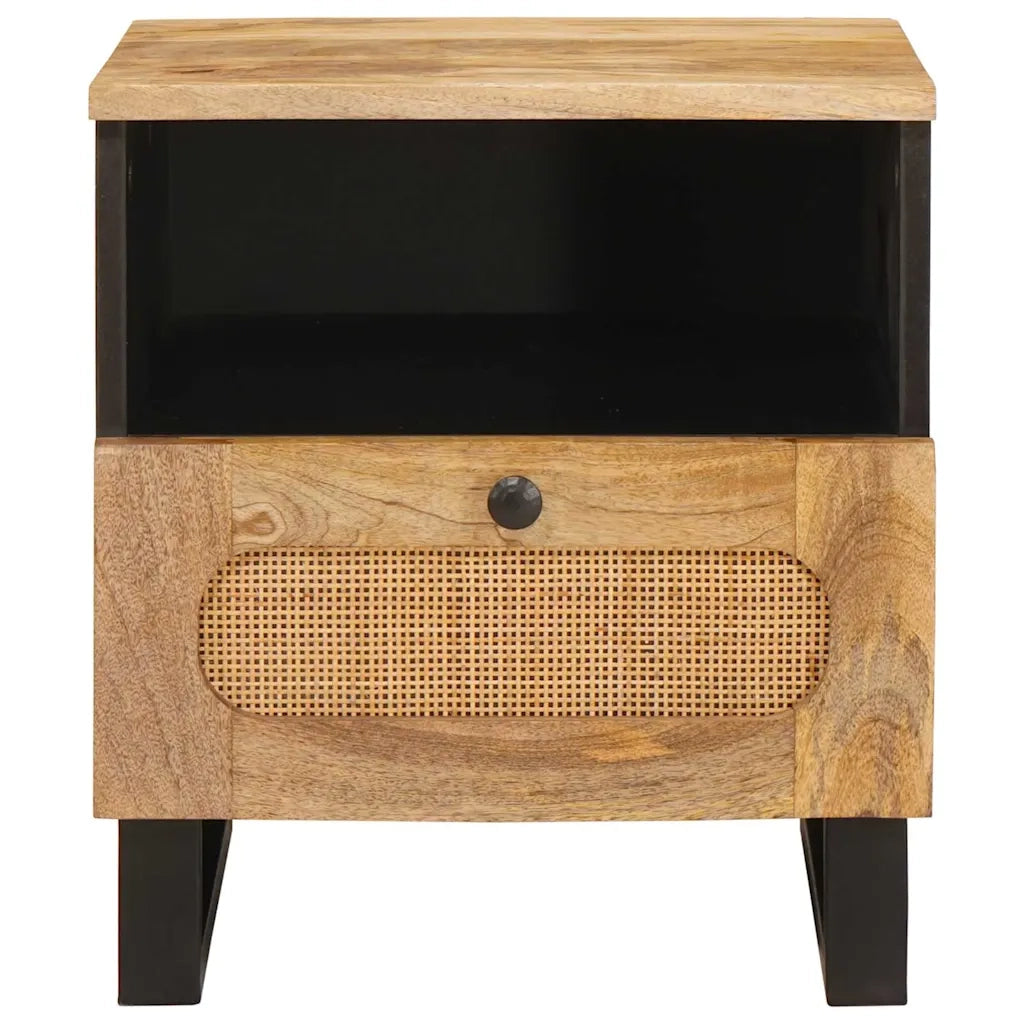 Set di 2 Comodini | Armadio da Notte | Mobiletto da notte con cassetto Naturale 40 x 33 x 46 cm