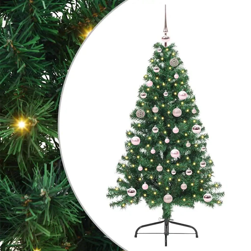 Albero di Natale | Decorazioni natalizie artificiale con luci integrate Verde 150 cm