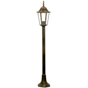 Lampione esterno Liguria 96,5 cm patina oro E27 Polux