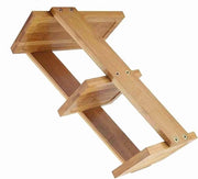 - Ladder per tre strati in legno per piante piccole - Supporti per vasi per esposizione di piante - Decorazione per piante a gradini per giardino Terrazza Patio
