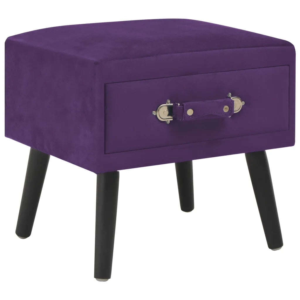 Comodino Viola Scuro 40x35x40 cm in Vellutocod mxl 118782