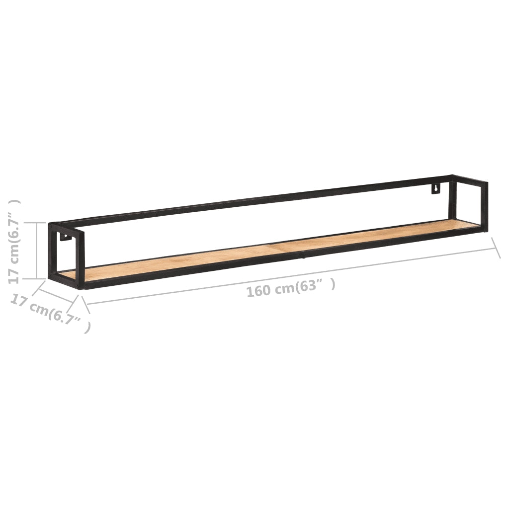 2 pz Mensole a Muro | Scaffale Parete | Ripiano a parete 160 cm in Legno Massello di Acacia