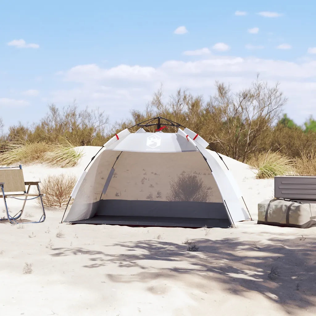 Tenda da Spiaggia 2 Persone Grigio Rilascio Rapido Impermeabile 4005295