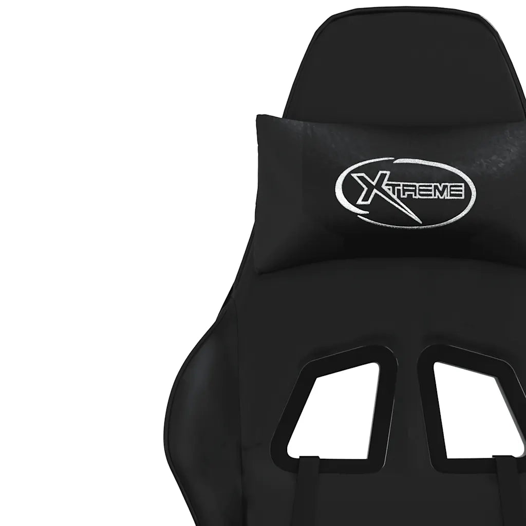 Sedia da Gaming | Sedia da e-sports Massaggiante Nera in Similpelle