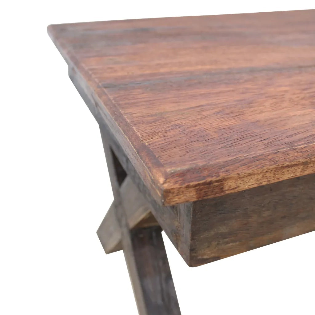 Tavolino in Legno Massello di Recupero Misto 110x60x45 cm 244492