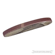 Nastri abrasivi 10 x 330 mm in ossido di alluminio per levigatrici a nastro silverline - Grana 60