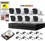 KIT VIDEOSORVEGLIANZA HIKVISION DVR 8 CANALI 8 TELECAMERE 2 MPX HD 500 GB