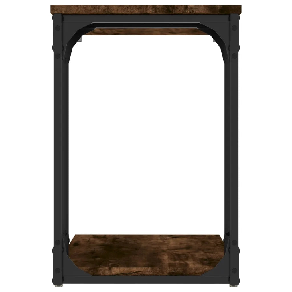 Tavolino da Salotto Rovere Fumo 50x35x52 cm Legno Multistrato 825814