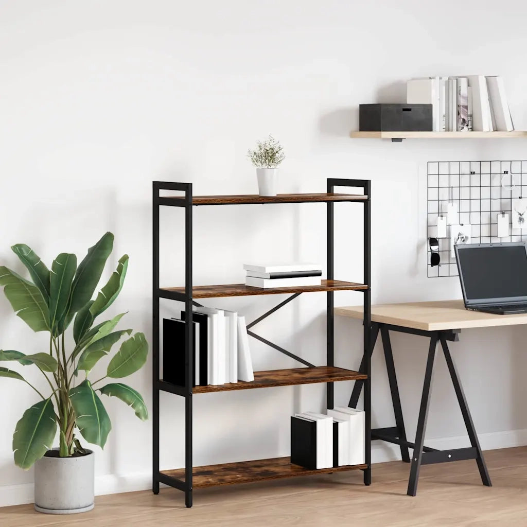 Libreria Rovere fumé 80 x 30 x 120 cm Legno multistrato 868421
