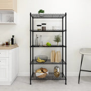 Scaffale a 5 Livelli 90x35x180 cm Nero 250 kgcod mxl 111647