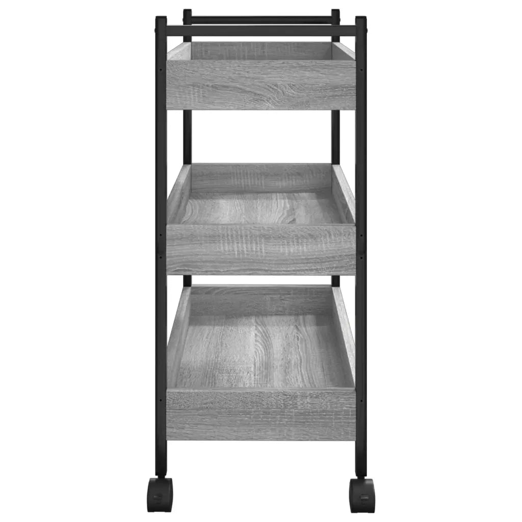 Carrello da Cucina Grigio Sonoma 50x30x70 cm Legno Multistrato 842359