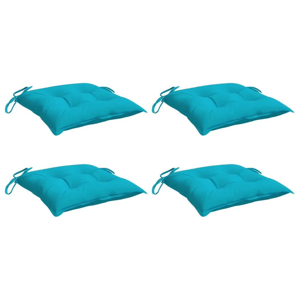 Cuscini per Sedia 4 pz Turchese 50x50x7 cm Tessuto Oxford 361562