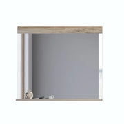 Specchio design OHIO - 83x72 cm - Rovere chiaro con mensola integrata