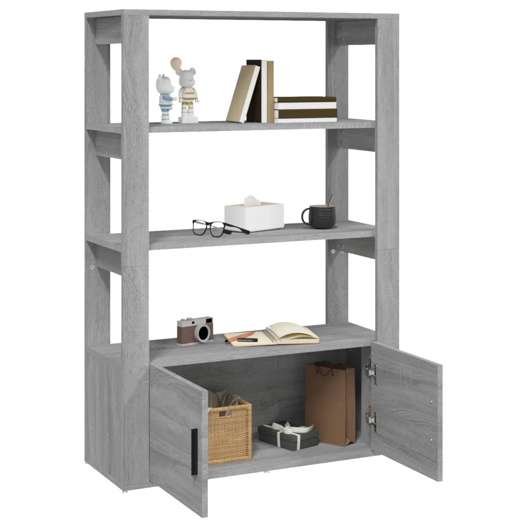 Credenza Grigio Sonoma 80x30x119,5 cm in Legno Multistrato 819474