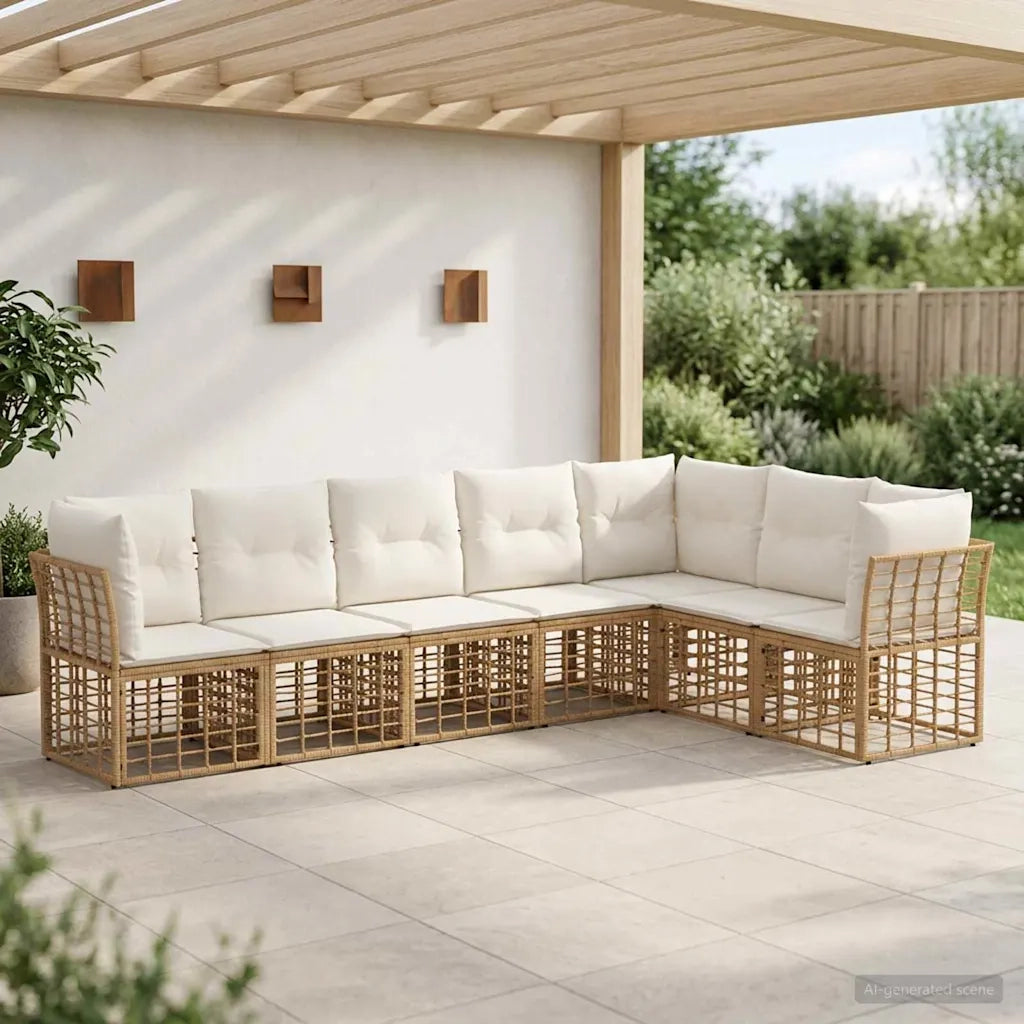 Set di divani da esterno Naturale Poliestere