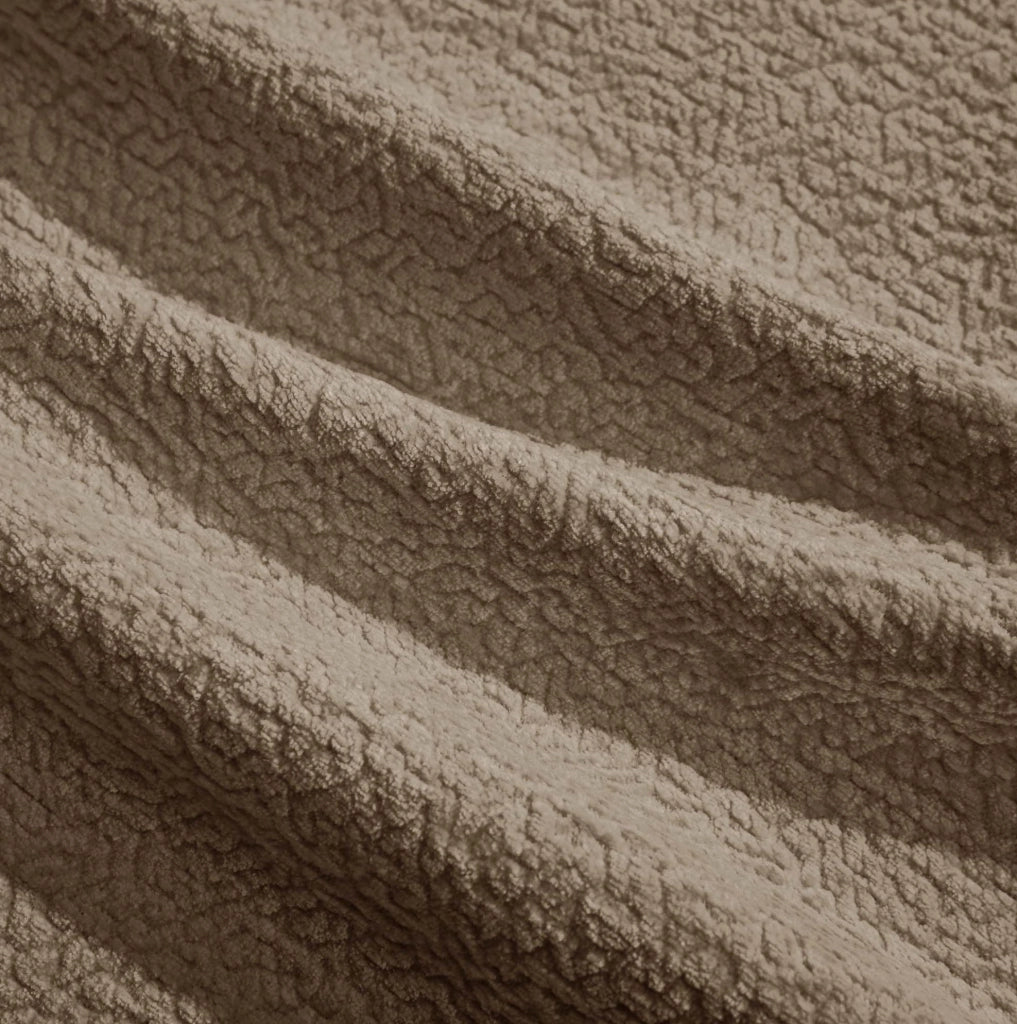 Divano modulare in chenille 330x149x90 cm; marrone