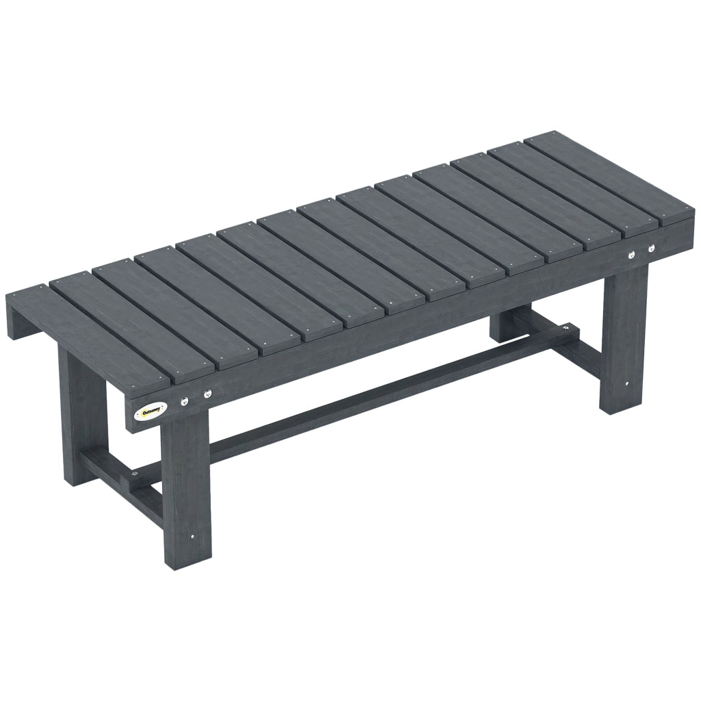 Panchina da Giardino a 2 Posti Impermeabile in Legno di Abete, 110x38x35 cm, Grigio