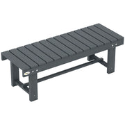 Panchina da Giardino a 2 Posti Impermeabile in Legno di Abete, 110x38x35 cm, Grigio