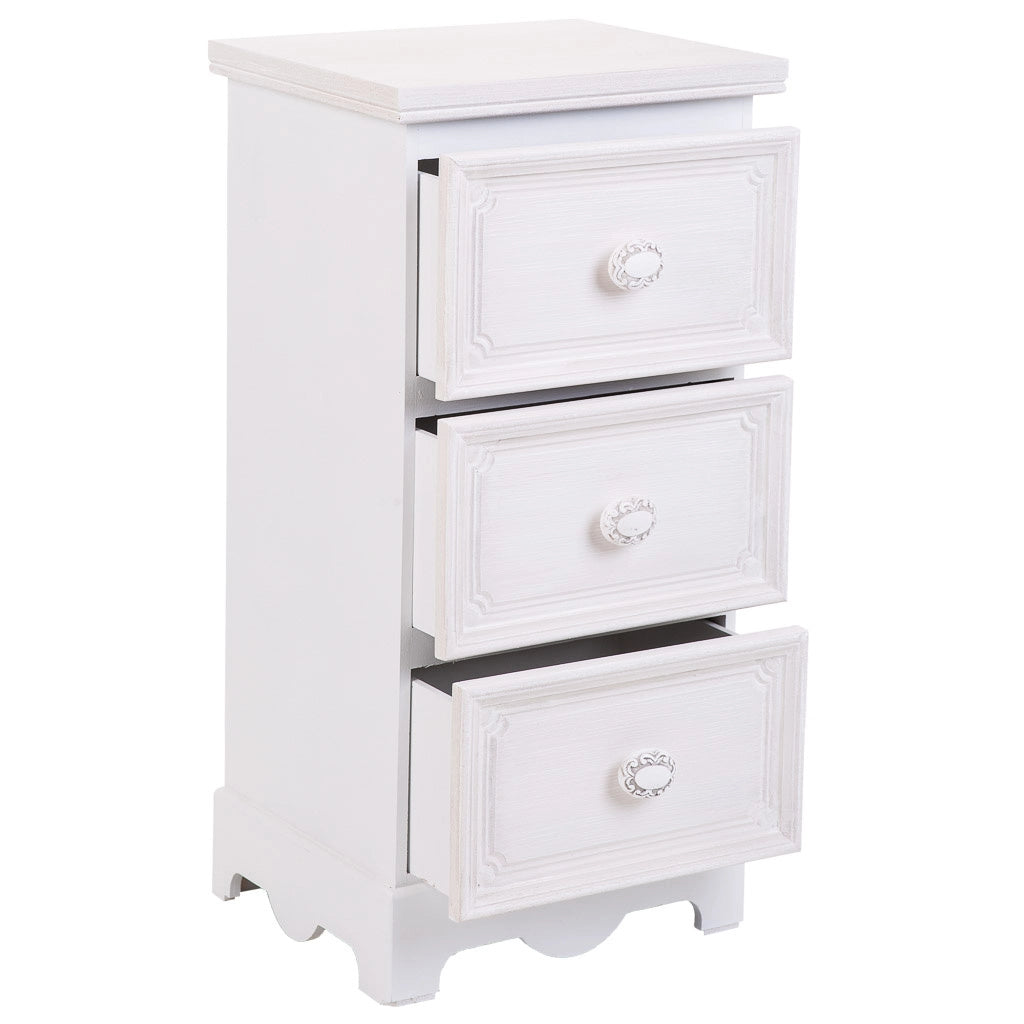 Colonne portaoggetti in legno bianco 31x26x60h cm