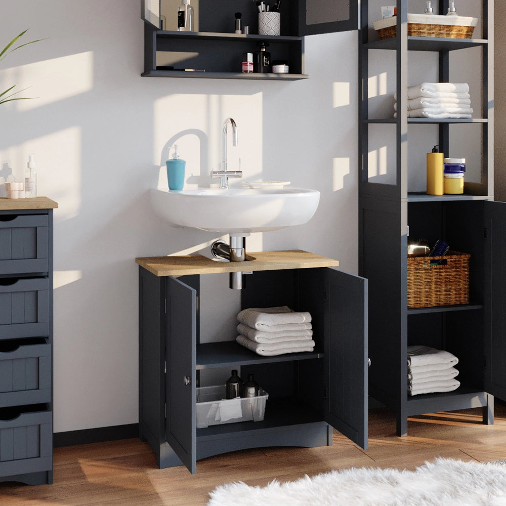 Vicco Mobile sottolavabo per bagno Grigio 60 x 60 cm