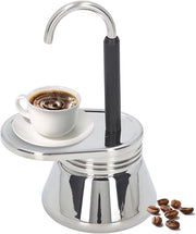 Caffettiera a stantuffo in acciaio inossidabile - 61 x 37 pollici - con camino singolo - mini cucina - tipo italiano - macchina per caffè