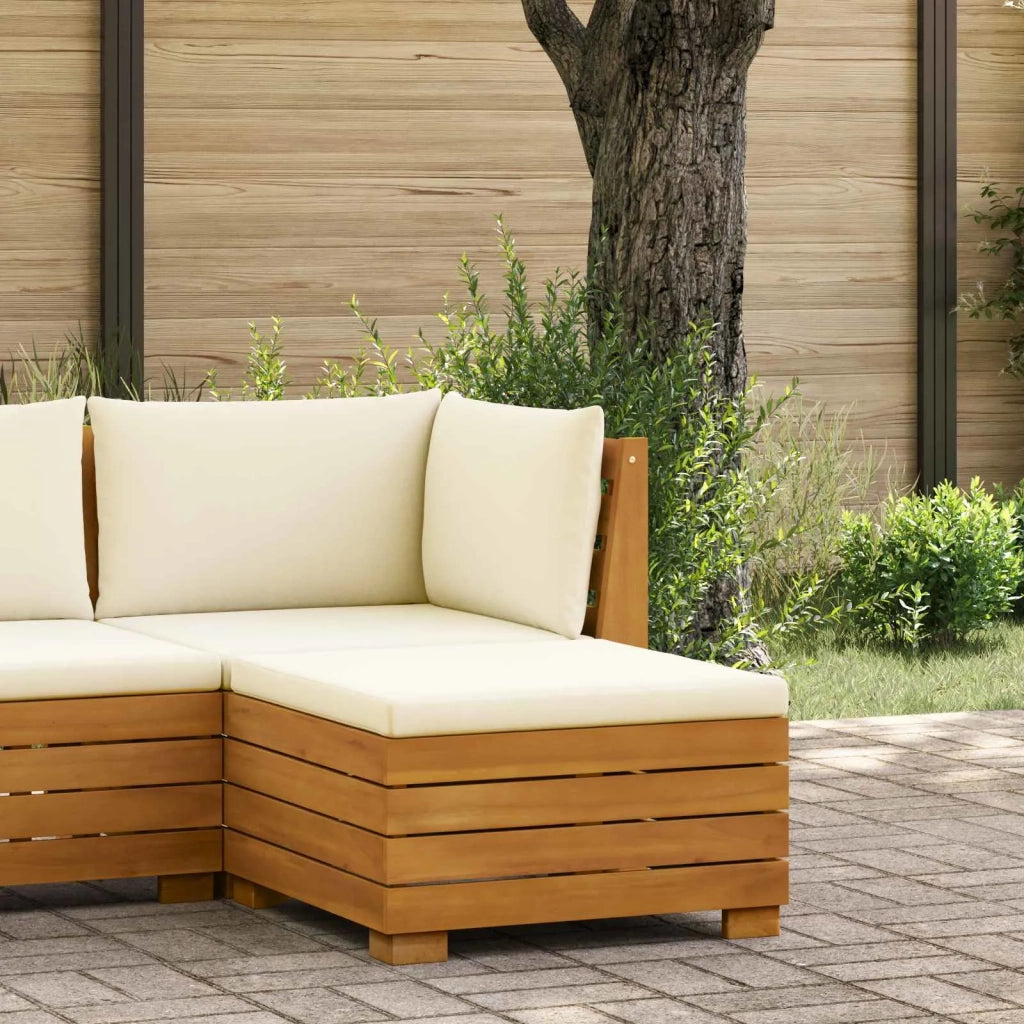 Poggiapiedi da Giardino Legno di Acacia Massello Marrone CFW7400122