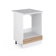 Mobile per forno da incasso R-Line Sonoma/Bianco 60 cm, PL Marmo Vicco