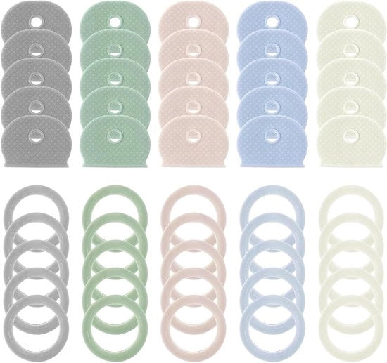50 pezzi di chiavi a forma di dado in diverse colori per chiavi di casa standard