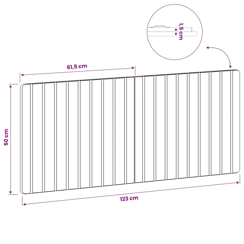 Testiera da Muro ZWOLLE Grigio Cemento Legno ingegnerizzato 896528