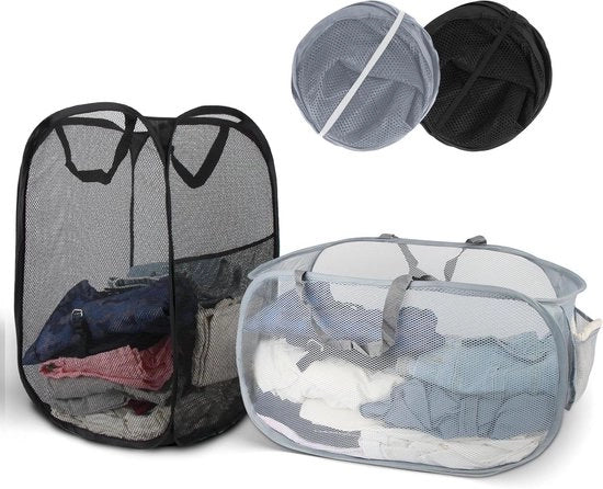 Asciugamano pieghevole 2 in 1, 36 x 36 x 58 cm, asciugamano a rete ideale per bagno, cameretta e viaggi.