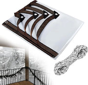 Tela Transparente Acqua-Resistente di 4 x 9,8 m - 5 Mil Anti-Strappo Tela di Copertura con Oculi e Corda per Protezione di Recinti per Pollaio e Mobili da Giardino