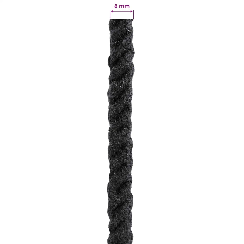 Corda Nero 0,8 x 0,8 x 2500 cm Cotone 42011804