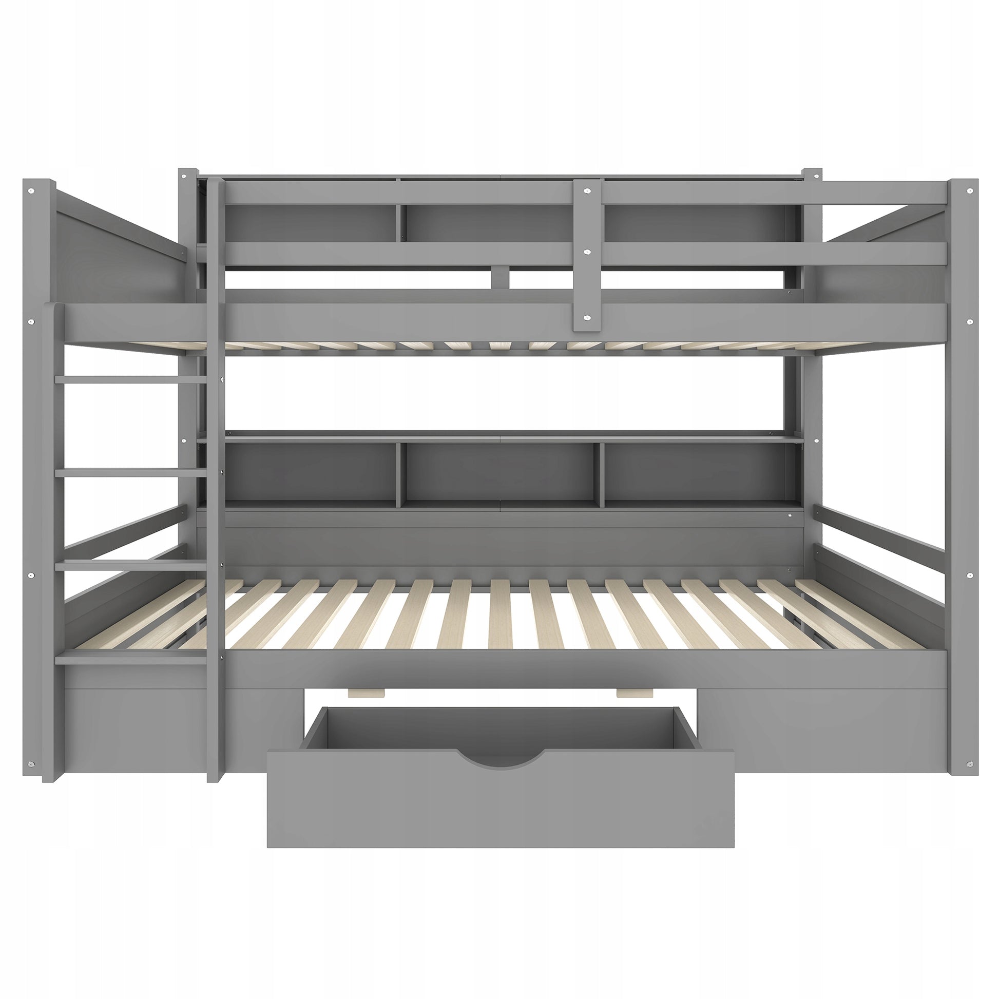 Letto a castello 90x200 - Xylo - Grigio con cassetti