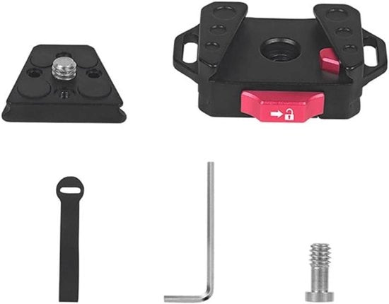 Sella per bicicletta con chiusura rapida e supporto per camera sport