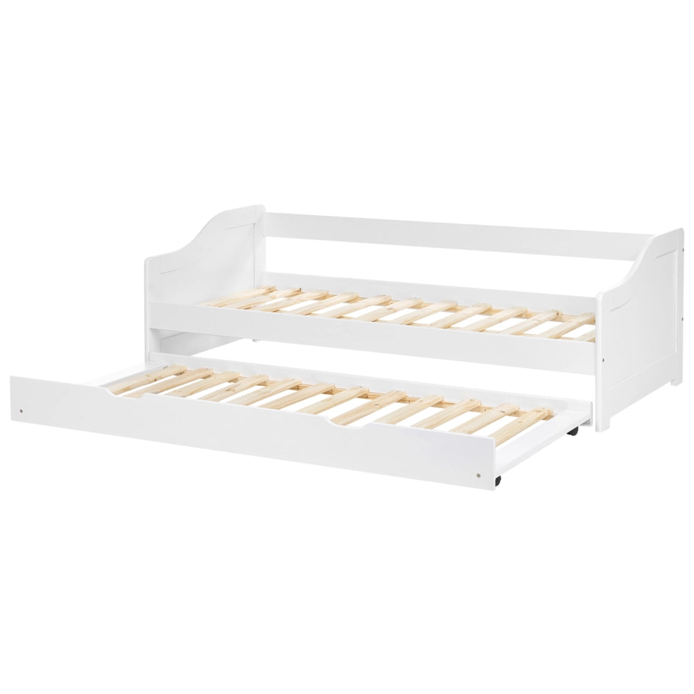 Letto a scomparsa in legno di pino chiaro con struttura in velluto UE misura singola 90 x 200 cm Telaio a doghe Extra Telaio a scomparsa