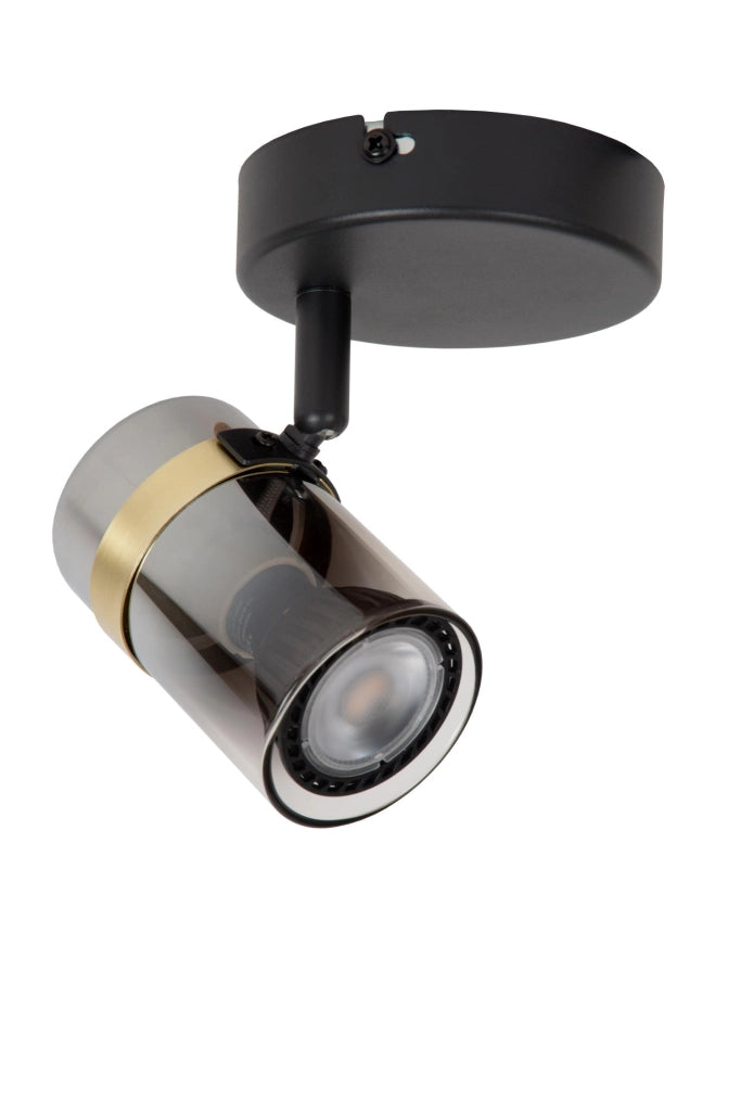 Faretto da soffitto UPTON nero/oro 1xGU10 Lucide
