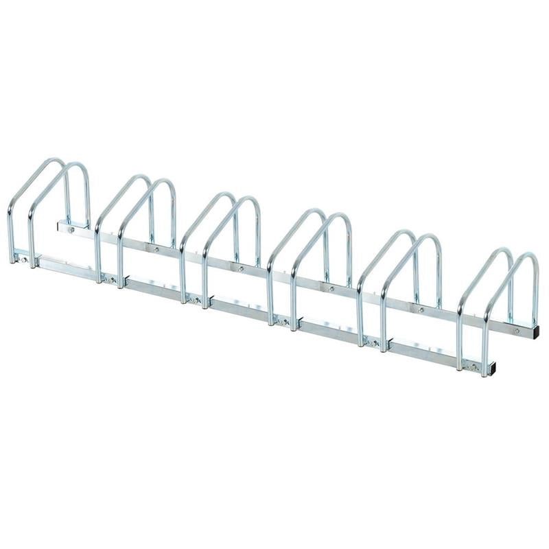 RASTRELLIERA PORTABICICLETTE PARCHEGGIO PER 6 BICICLETTE IN ACCIAIO, 179X33X27 C